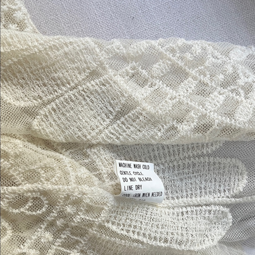 Cream Lace Long Cardigan - Picture 4 of 6